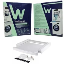 Kit sovrapposizione lavatrice e asciugatrice ripiano con estraibile 60 x 60 wpro