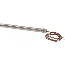Resistenza flangia stufa pellet 125 mm 350w 230v lunghezza battuta 150 mm