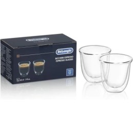Set 2 bicchieri caff espresso 60ml dlsc310 de longhi doppio vetro