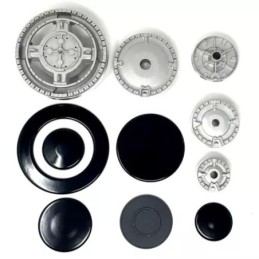 Beko kit 5 bruciatori piattelli spartifiamma 4 fuochi tripla corona cucina