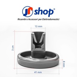 2 Kit Ruote 16+16 pz cesto superiore e cesto inferiore lavastoviglie compatibile con Rex Electrolux