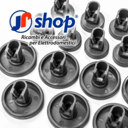 2 Kit Ruote 16+16 pz cesto superiore e cesto inferiore lavastoviglie compatibile con Rex Electrolux