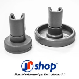 2 Kit Ruote 16+16 pz cesto superiore e cesto inferiore lavastoviglie compatibile con Rex Electrolux