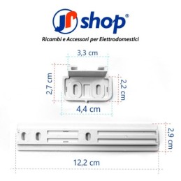 2 Set da 4 Kit guide per porta frigorifero e congelatore ad incasso universale compatibile con Ariston - C00312150