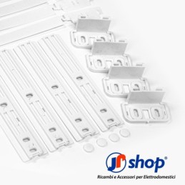 2 Set da 4 Kit guide per porta frigorifero e congelatore ad incasso universale compatibile con Ariston - C00312150