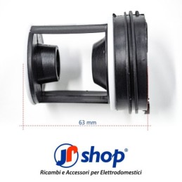 2 pezzi Filtro lavatrice pompa di scarico compatibile con Ariston - Indesit codice 00045027
