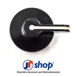 2 pezzi Manopola nera piano cottura Ø8 mm - Mozzo 6 mm compatibile con Smeg 694971493