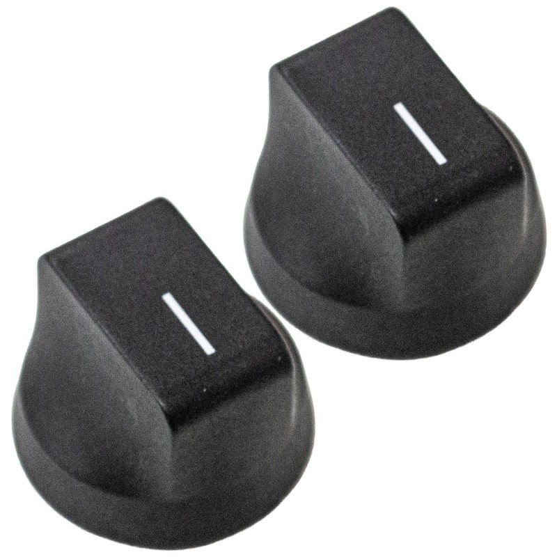 Kit 2 Manopola nera piano cottura Ø6 mm - Mozzo 3 mm compatibile con Electrolux 3550503290