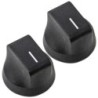 Kit 2 Manopola nera piano cottura Ø6 mm - Mozzo 3 mm compatibile con Electrolux 3550503290