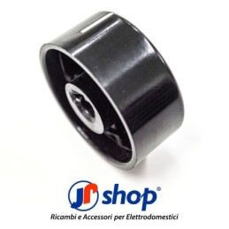 Kit 4 manopole nera piano cottura Ø6 mm - Mozzo raso compatibile con Samet M4722