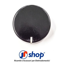 Kit 4 manopole nera piano cottura Ø6 mm - Mozzo raso compatibile con Samet M4722