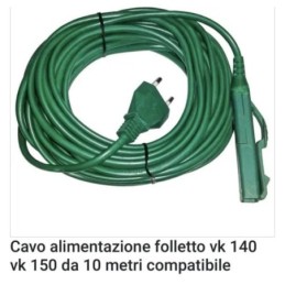 Cavo folletto filo da 10mt folletto vk 140 150 vorwerk compatibile