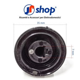 Kit 4 Manopola nera piano cottura Ø7 mm - Mozzo raso compatibile con Ariston e Indesit M0208