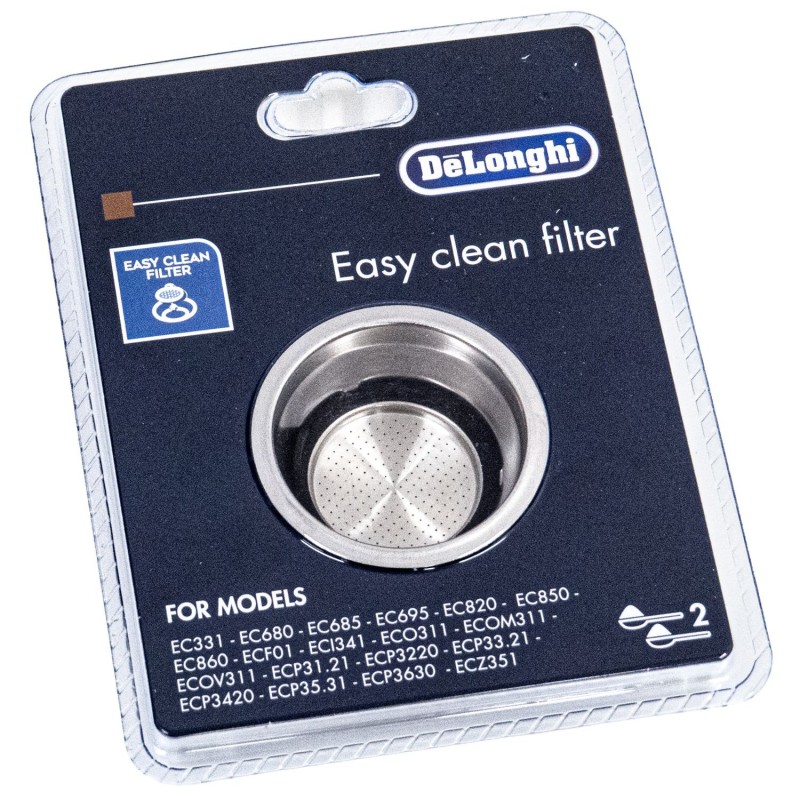 Filtro 2 tazze per macchina caffé compatibile con Delonghi - Scultura - EC8 - Dedica - Distinta - Icona - ECO311
